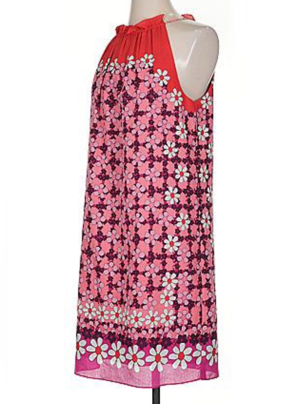 Max Studio Daisy Print Halter Dress; EUC, Sz. XS
